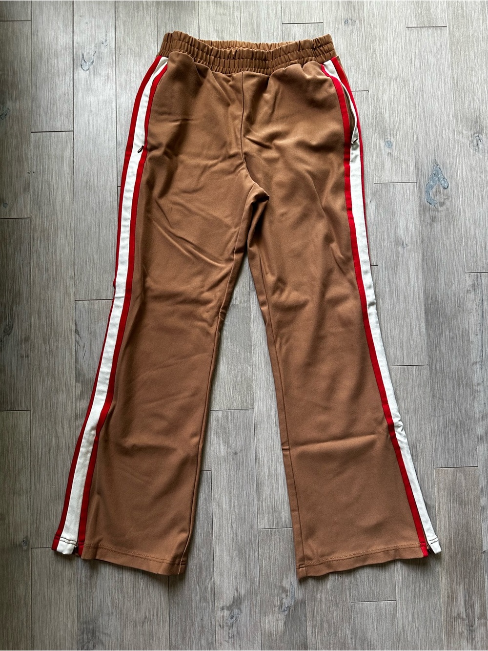 Anthropologie Maeve Beige Brown Elastic Waist Pants Track‎ Pants Size Medium
